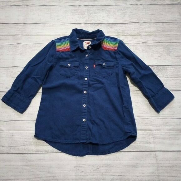 10/12 Levi's Rainbow Flannel - Picture 1 of 5